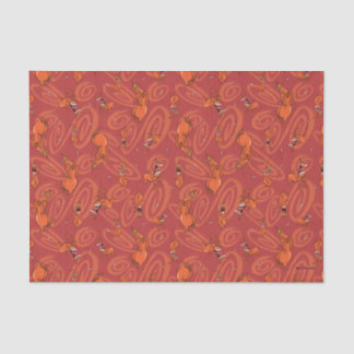 Cow and Chicken Red Guy Pattern Tissue Paper