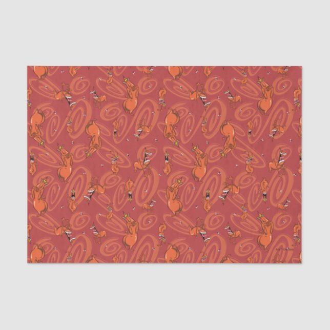 Cow and Chicken Red Guy Pattern Tissue Paper (Front)