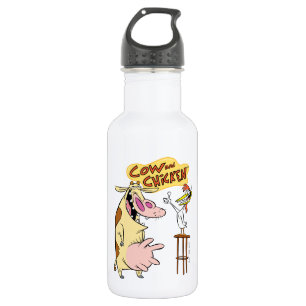 Cow and Chicken Smiling Graphic 532 Ml Water Bottle
