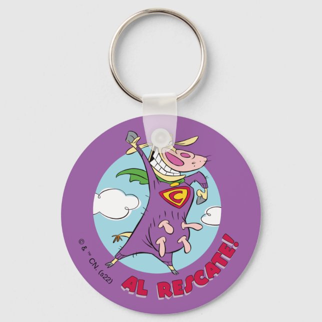 Cow and Chicken Super Cow Al Rescate! Keychain (Front)