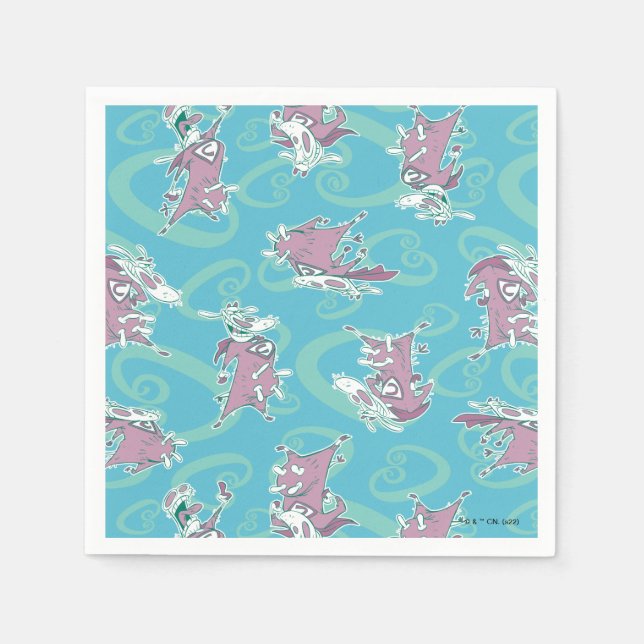 Cow and Chicken Super Cow Pattern Napkin (Front)