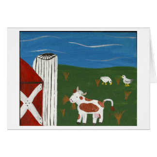 Cow and ducks