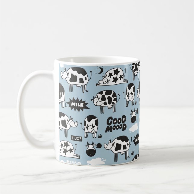 Cow and milk coffee mug (Left)