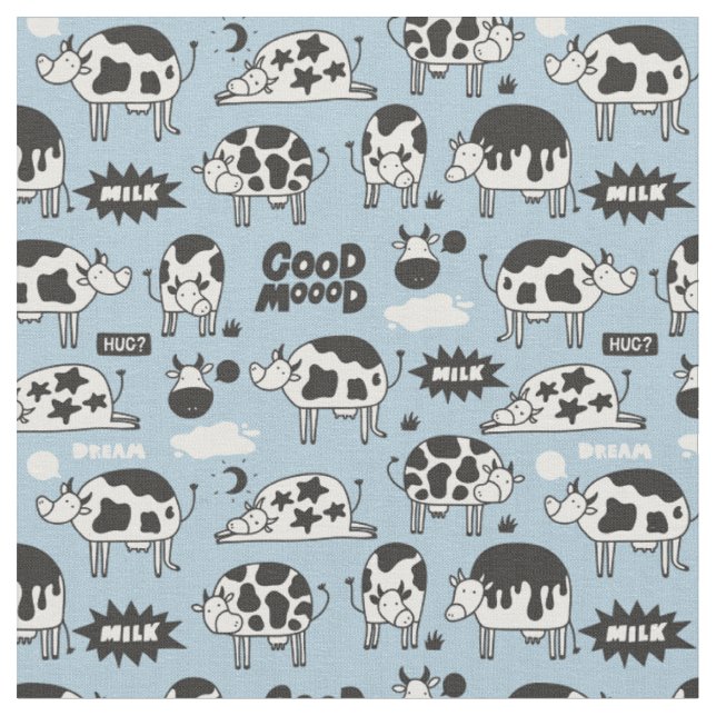 Cow and milk fabric (Close Up)