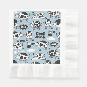 Cow and milk napkin