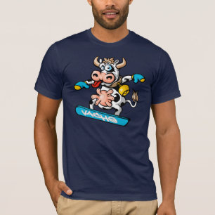cow and snowboard T-Shirt