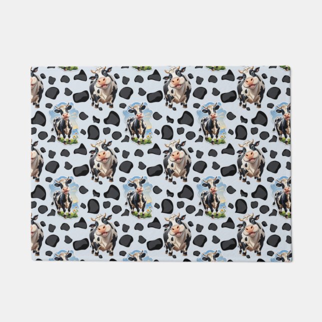 Cow Animal Pattern Design  Doormat (Front)