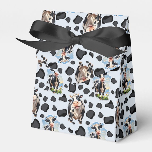 Cow Animal Pattern Design  Favor Box (Front Side)