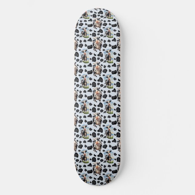 Cow Animal Pattern Design  Skateboard (Front)