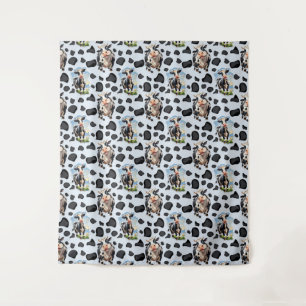 Cow Animal Pattern Design Tapestry