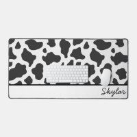 Cow Animal Print Custom Cursive Name