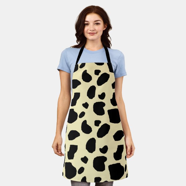 Cow Animal Skin Colour Pattern Design  Apron (Worn)