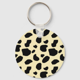 Cow Animal Skin Colour Pattern Design Keychain