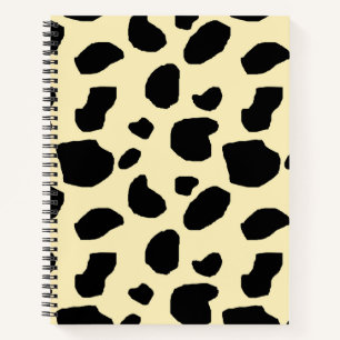 Cow Animal Skin Colour Pattern Design  Notebook