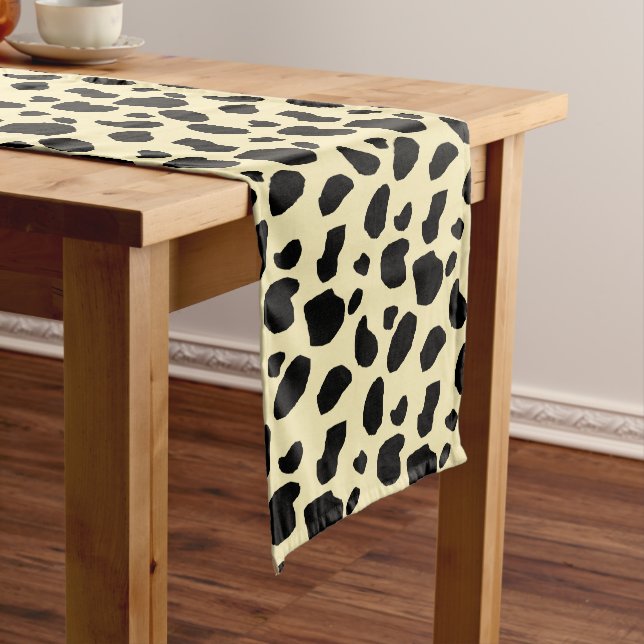 Cow Animal Skin Colour Pattern Design  Short Table Runner (In Situ)
