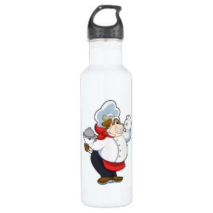 Cow as Waiter with Serving plate 710 Ml Water Bottle