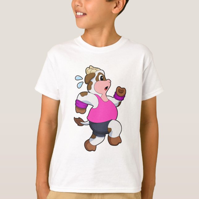 Cow at Running T-Shirt (Front)