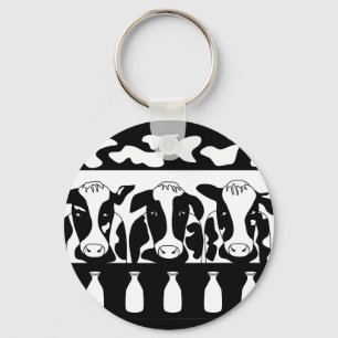 Cow at Work Keychain
