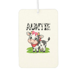 Cow Auntie Birthday Family Matching Girl Boy Farm Air Freshener