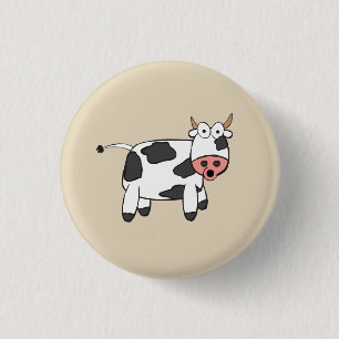Cow Badge 1 Inch Round Button