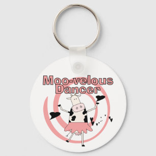 Cow Ballerina Tshirts and Gifts Keychain