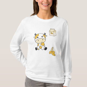 Cow Banana Kawaii Retro Japanese Banana Cows T-Shirt