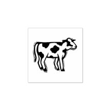 Cow Beef Meal Stamp DIY Wedding Placecard rustic