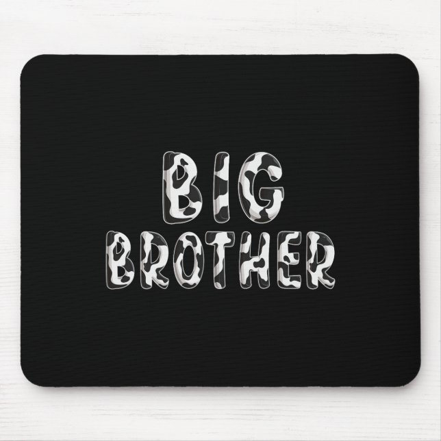 Cow Big Brother Birthday Family Matching Fathers D Mouse Pad (Front)