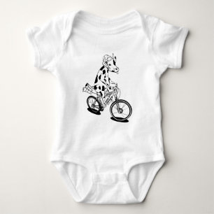 Cow bike packing baby bodysuit