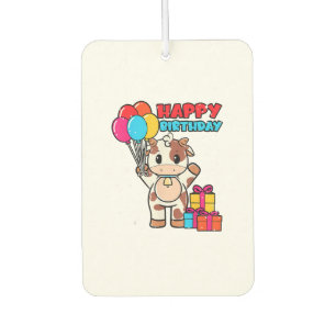 Cow Birthday Balloon Theme Cattleman Farmer Cute B Air Freshener