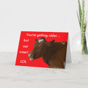 Cow birthday card