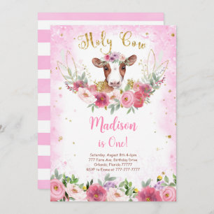 Cow Birthday Invitation