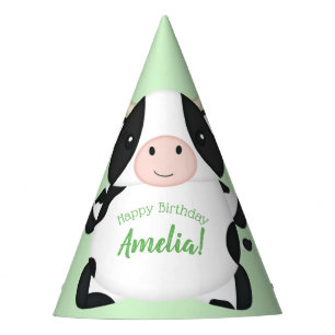 Cow Birthday Party Green Hat