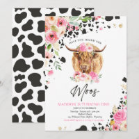 Cow Birthday Party Pink Floral Farm Ranch Birthday