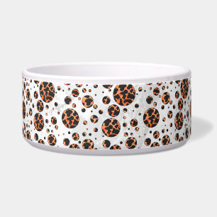 Cow Black and Orange Polka Dot Print