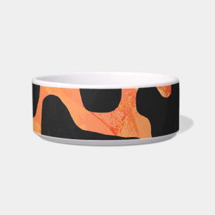 Cow Black and Orange Print Bowl