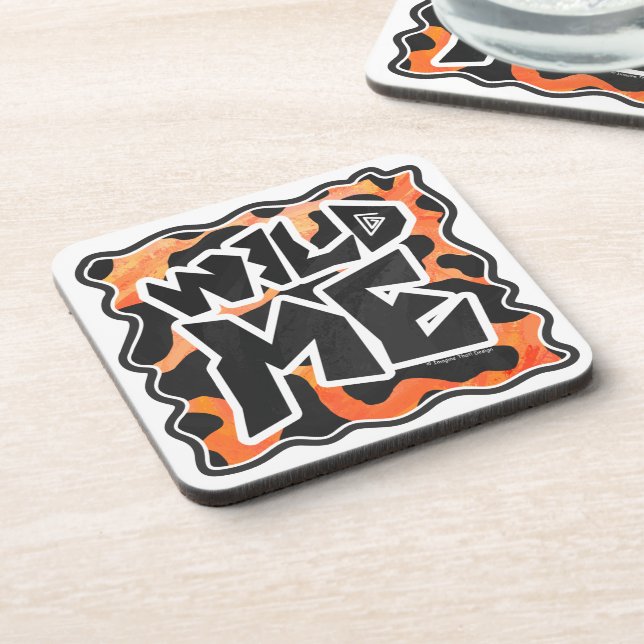 Cow Black and Orange Wild Me Coaster (Left Side)