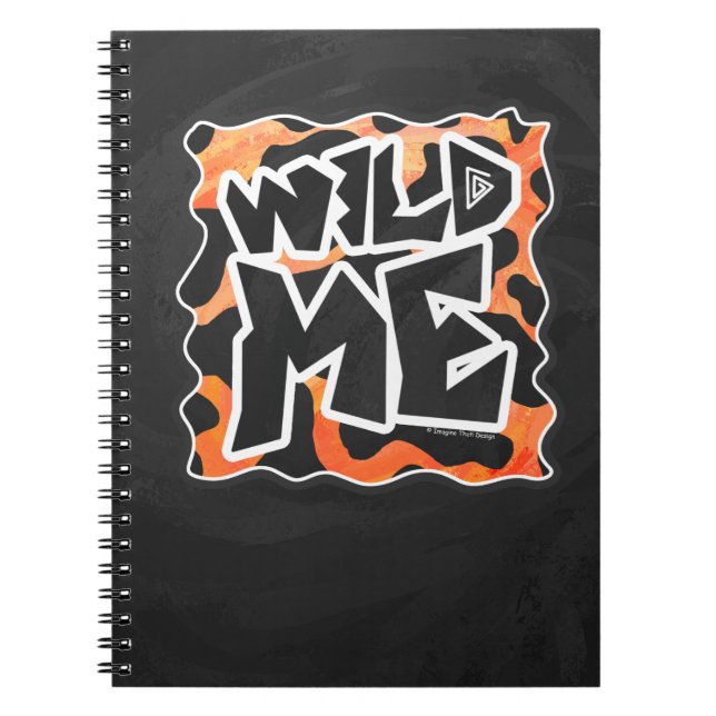 Cow Black and Orange Wild Me Notebook (Front)
