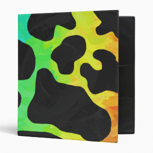 Cow Black and Rainbow Gifts Binder