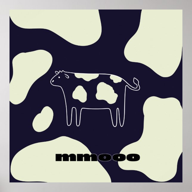 Cow black and white poster (Front)