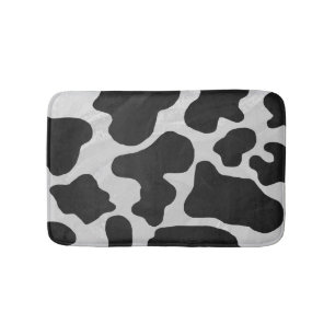 Cow Black and White Print Bath Mat