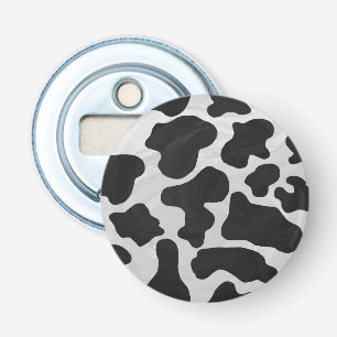 Cow Black and White Print Bottle Opener