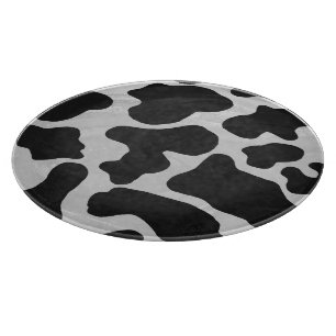 Cow Black and White Print Cutting Board