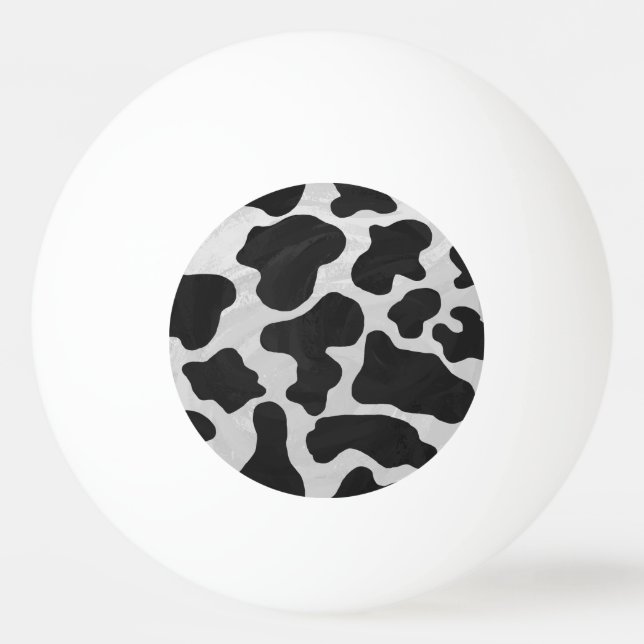 Cow Black and White Print Ping Pong Ball (Front)