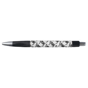 Cow Black and White Silhouette Pen