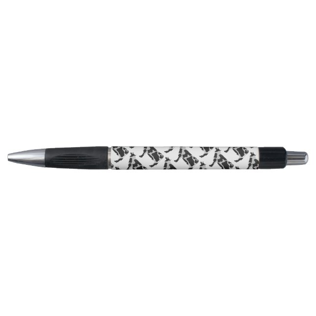 Cow Black and White Silhouette Pen (Front)