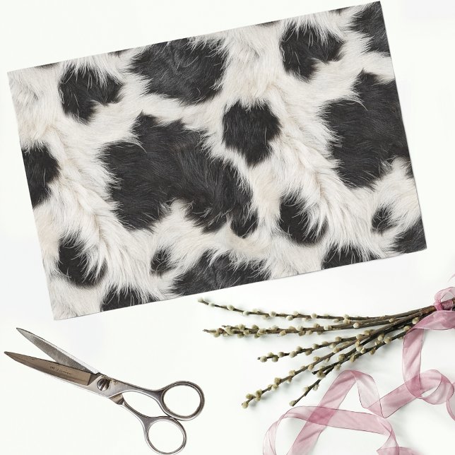 Cow Black White Spots Fur Tissue Paper (Creator Uploaded)