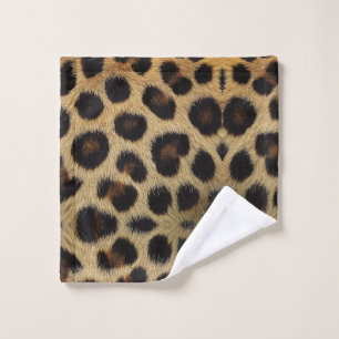 Cow Black White Spots Fur Wash Cloth
