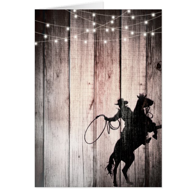 Cow-boy Rustic Wood Barn Country Wild West (Devant)