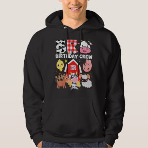 Cow Bro Birthday Crew Farm Theme Animals Kids Birt Hoodie